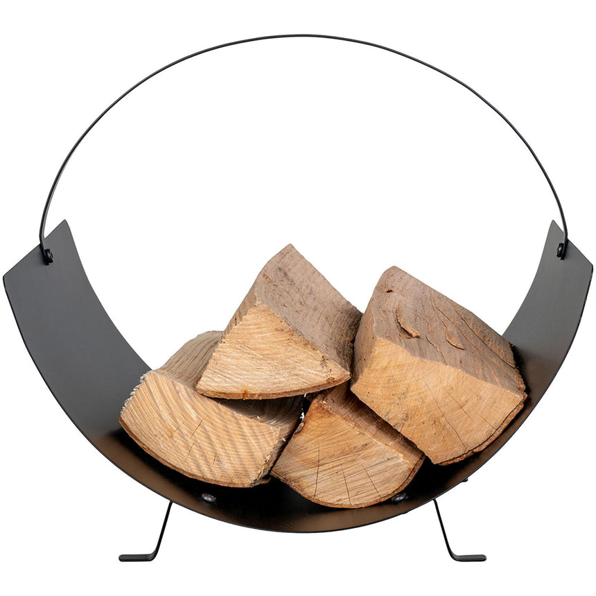 Black Metal Tires Log Holder