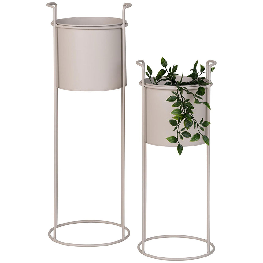 Rabo Sand Metal Flowerpot - Set of 2