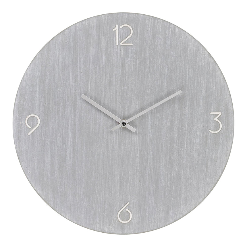 Ravenna Light Grey Wooden Round Wall Clock