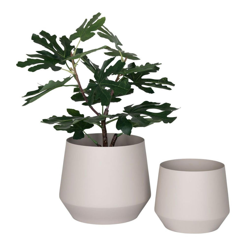 Trofa Sand Metal Flowerpot - Set of 2