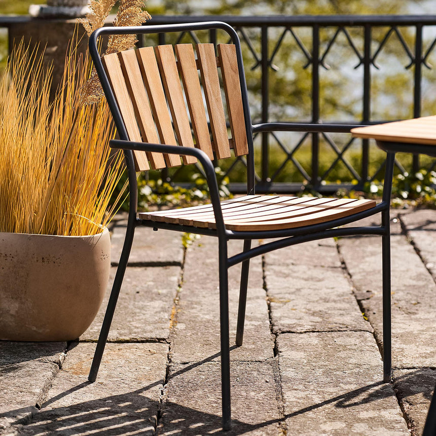 4 x Cleveland Natural Teak Wood Garden Dining Chair