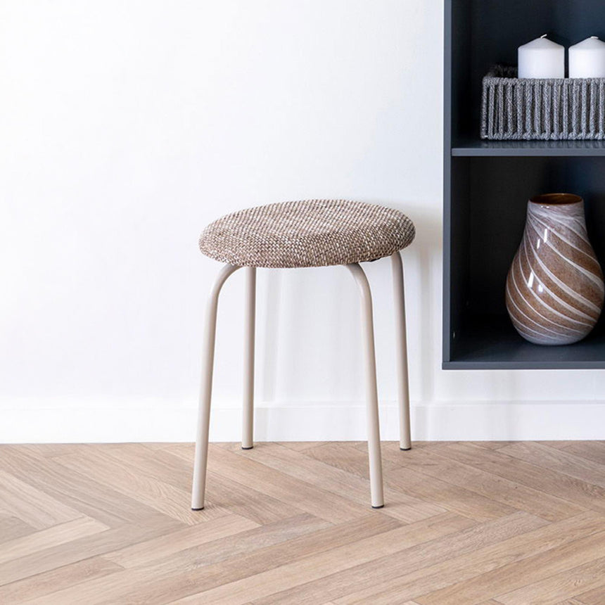 Lawloit Brown Metal Round Stool
