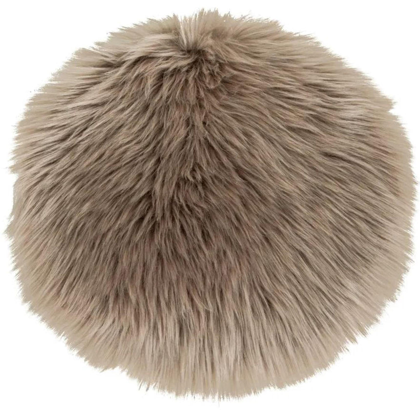 Artificial Mashroom Round Seat Lambskin