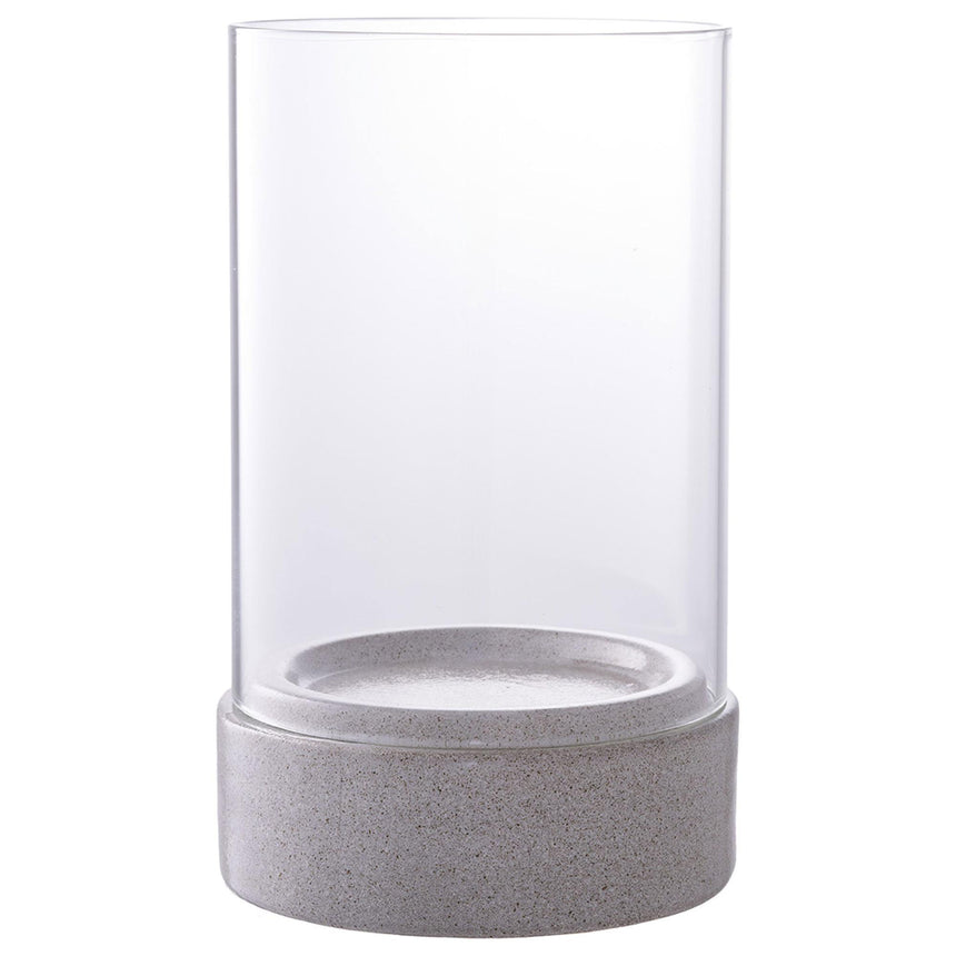 Hurricane Grey Ceramic Candle Holder