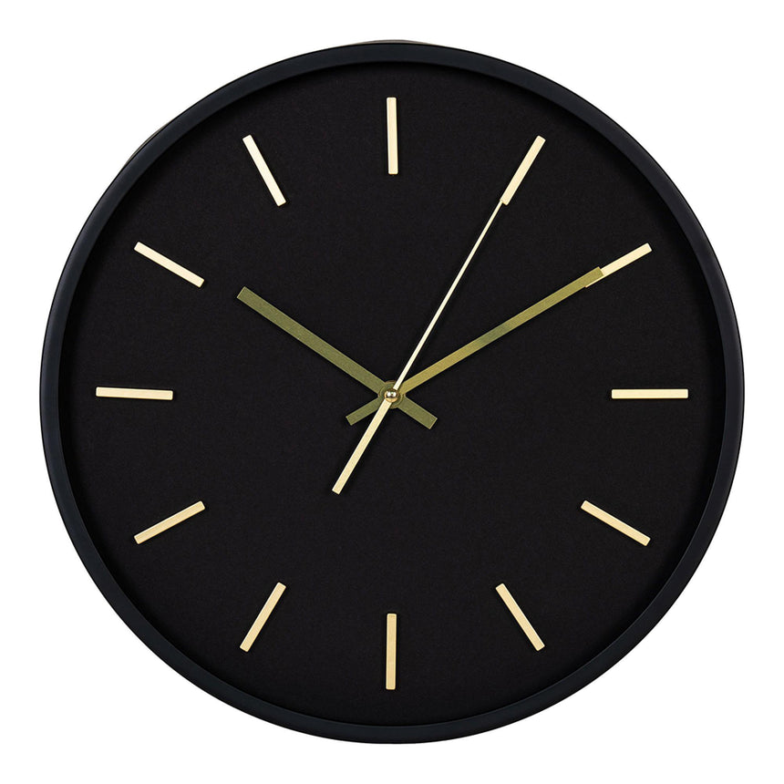 Kensington Black Round Wall Clock