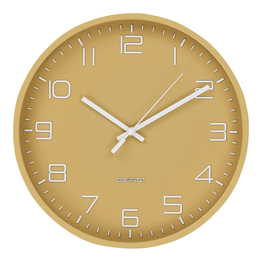 Rosolini Ocher Round Wall Clock