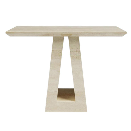 Milan Travertine Beige Engineered Marble Console Table