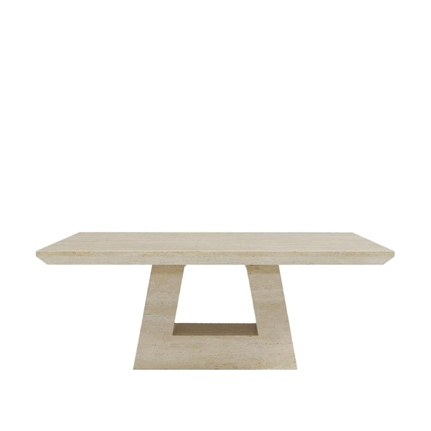 Milan Travertine Beige Engineered Marble Coffee Table