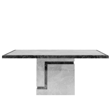 Venice Armani Grey Engineered Marble 6 Seater Dining Table - Sizes Available