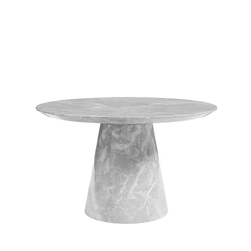 Modena Armani Grey Engineered Marble 4-6 Seater Round Dining Table - 130cm