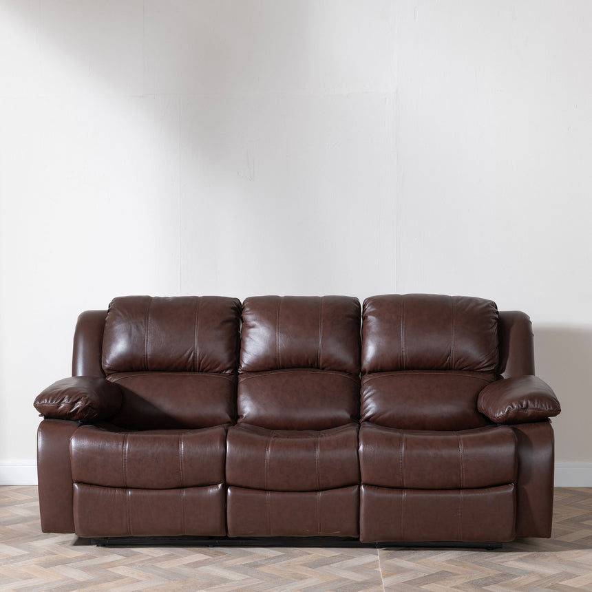 Shoreditch Leather 3 Seater Recliner Sofa