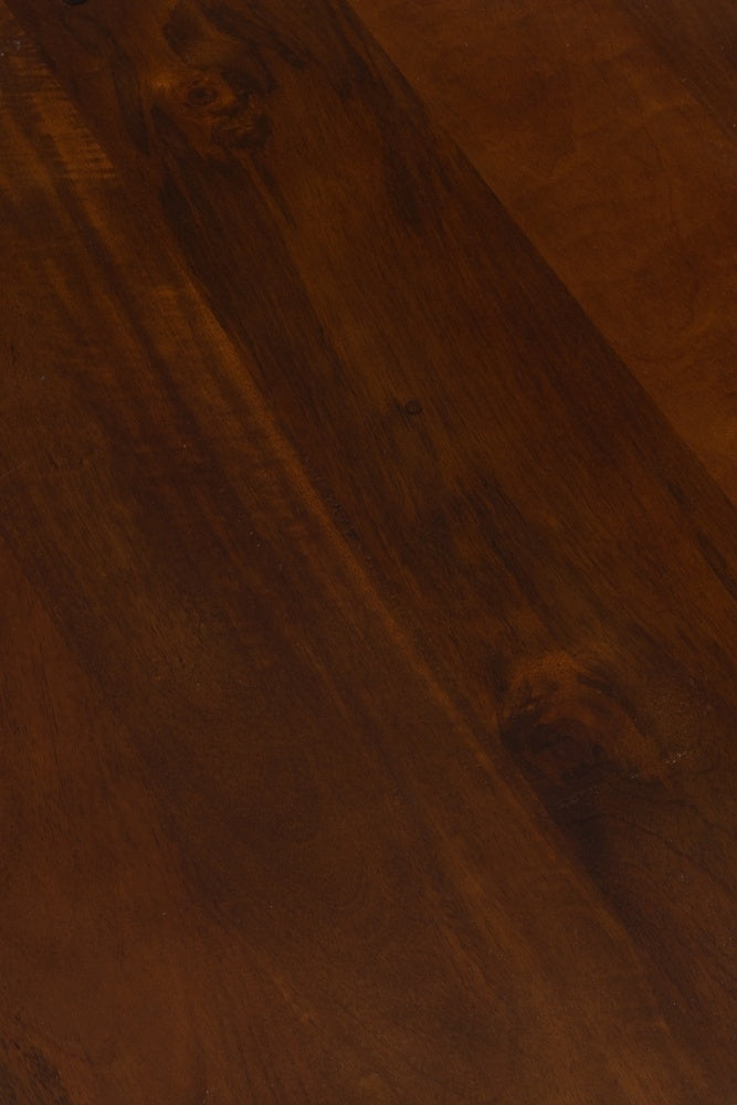 Zion Round Chrome Side Table with Mango Wood Top-3