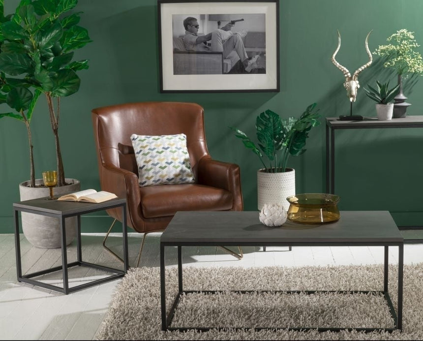 Odom Grey Concrete Coffee Table with Black Metal Base-6