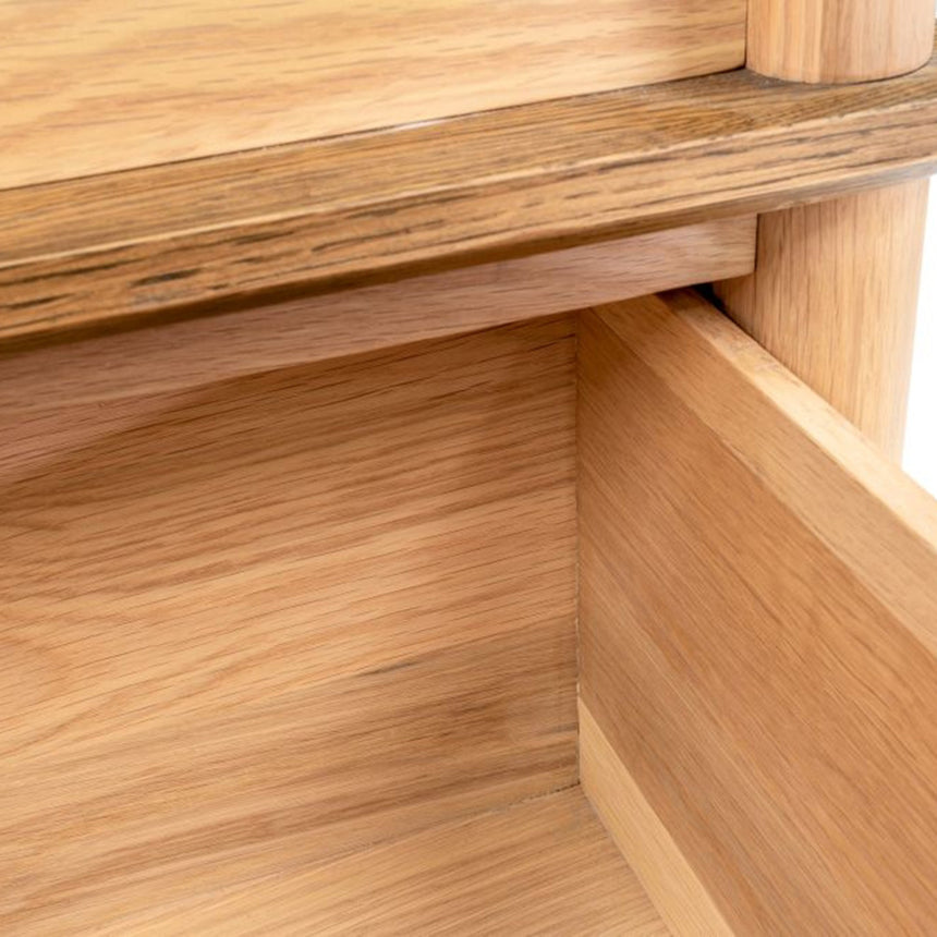 Connecticut Natural Oak 2 Door 1 Drawer Wardrobe