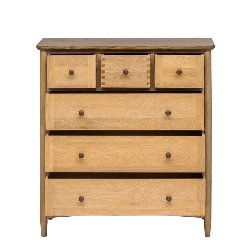 Connecticut Natural Oak 3 Over 3 Drawer Chest