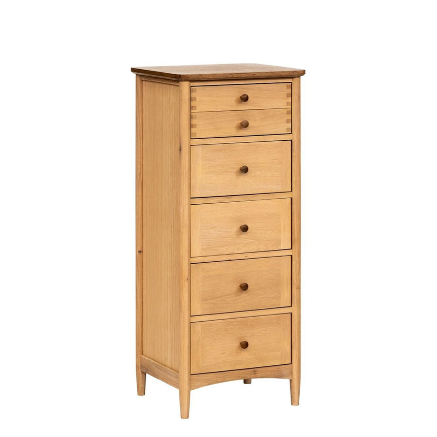 Connecticut Natural Oak 5 Drawer Chest