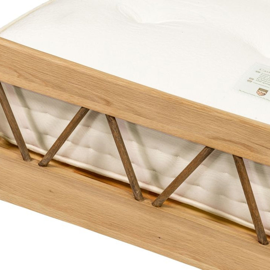 Connecticut Natural Oak High Foot End 4ft 6in Double Bed