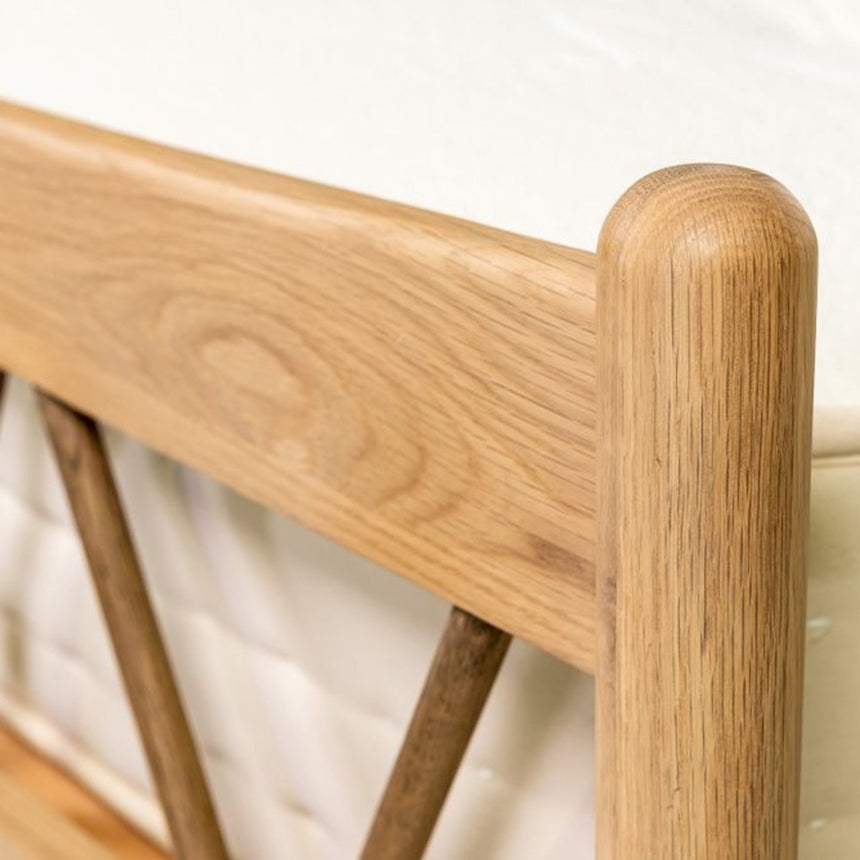 Connecticut Natural Oak High Foot End 4ft 6in Double Bed