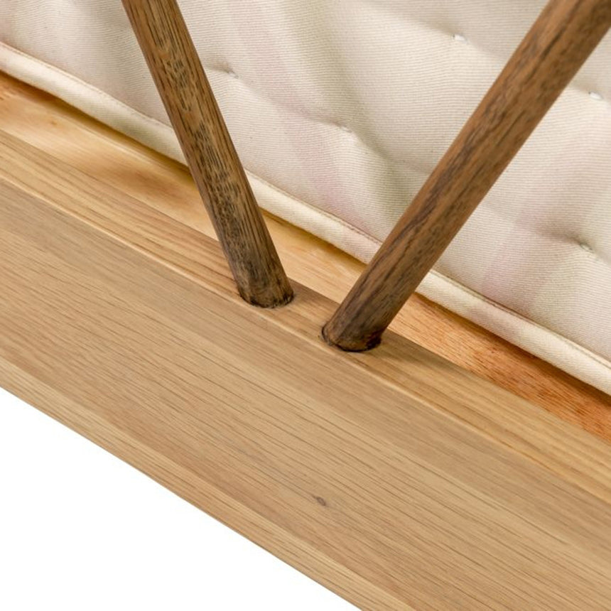 Connecticut Natural Oak High Foot End 4ft 6in Double Bed