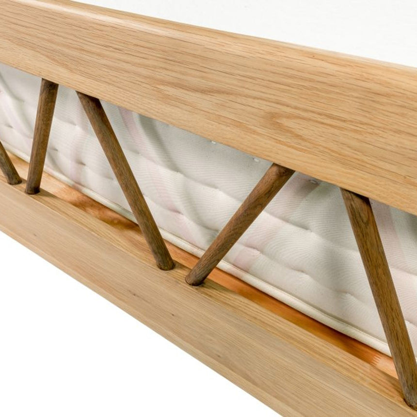 Connecticut Natural Oak High Foot End 4ft 6in Double Bed