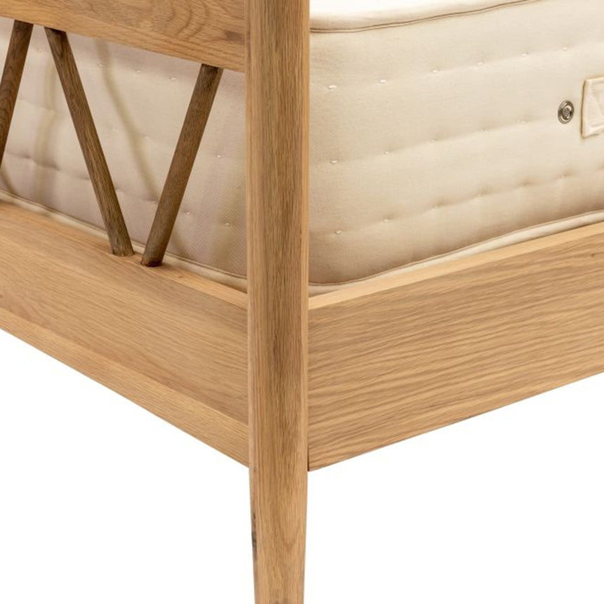 Connecticut Natural Oak High Foot End 4ft 6in Double Bed