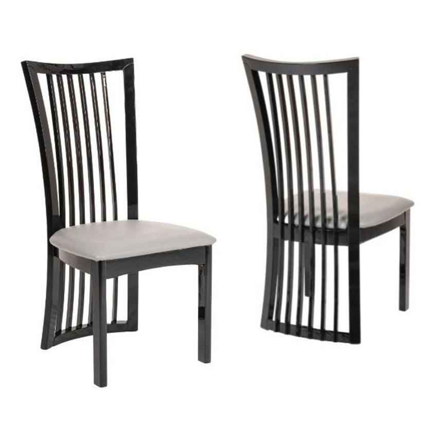Abruzzo High Gloss Slatted Back Dining Chair