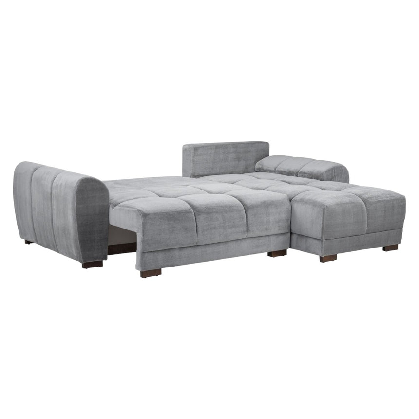 Azzuro Grey Universal Corner Sofabed with Storage-5