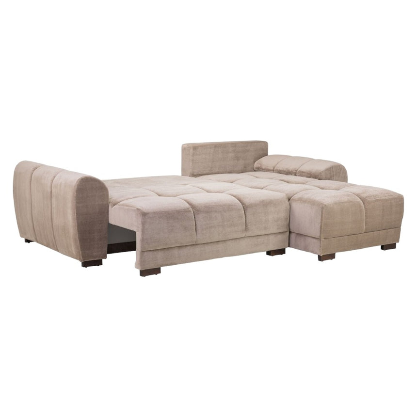 Azzuro Mocha Universal Corner Sofabed with Storage-4