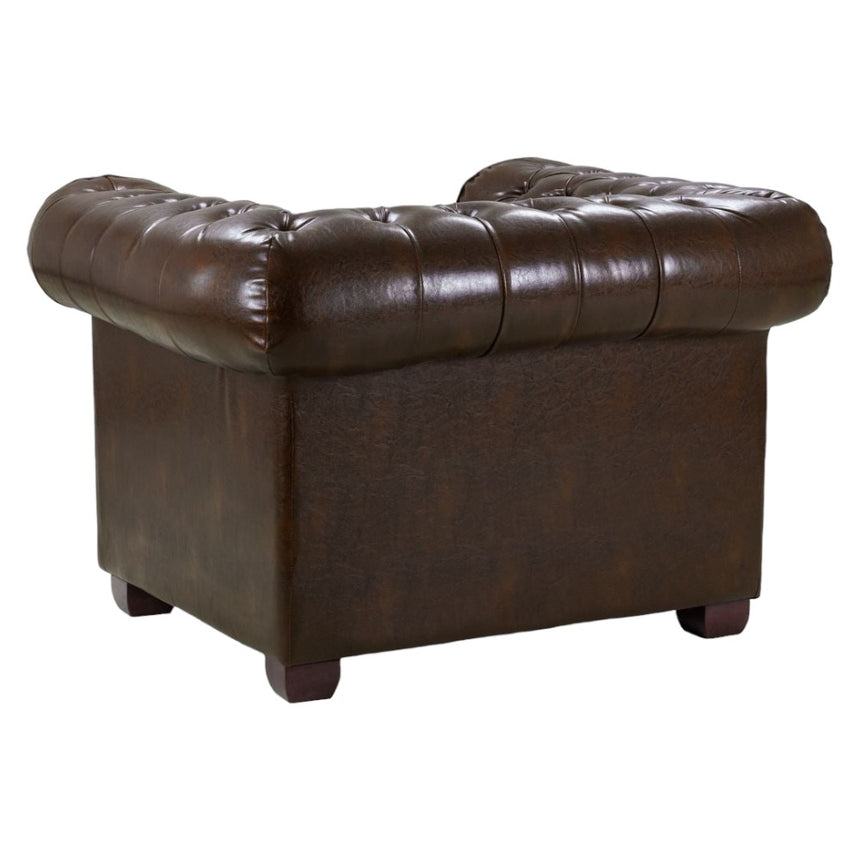 Chesterfield Antique Brown Armchair-6