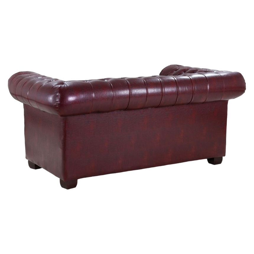 Chesterfield Oxblood Red 2 Seater Sofa-6