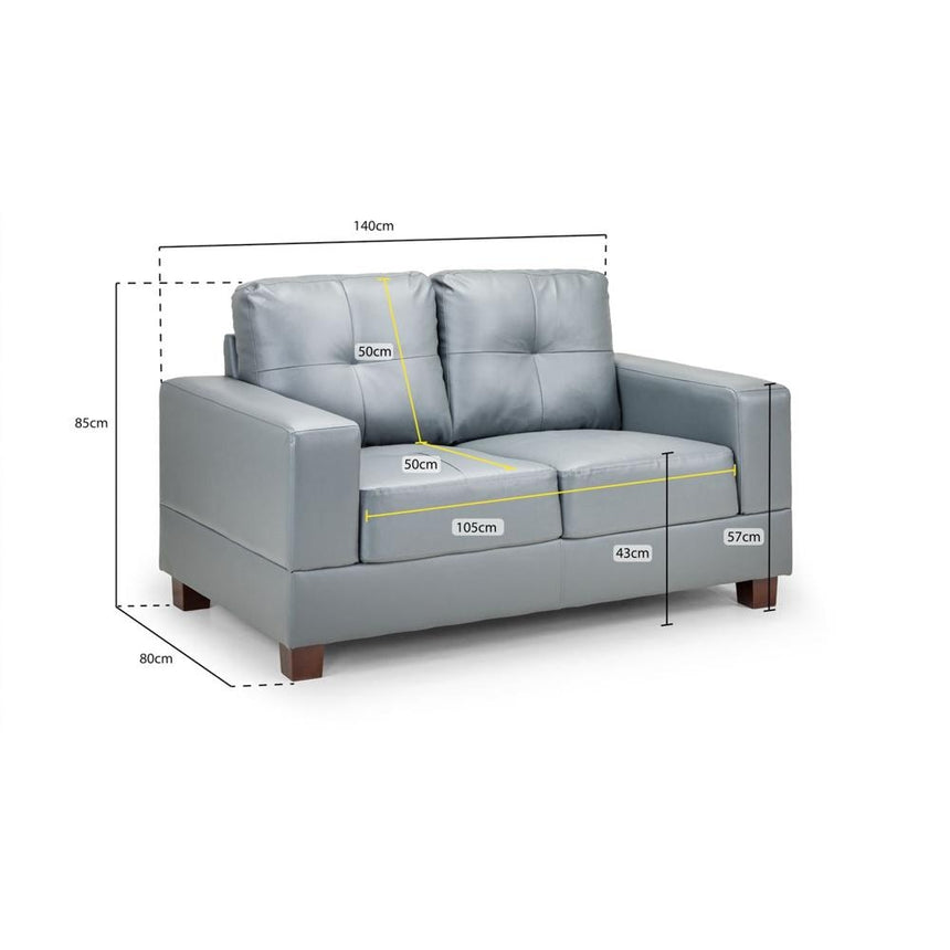 Jerry Grey 2 Seater Sofa-7