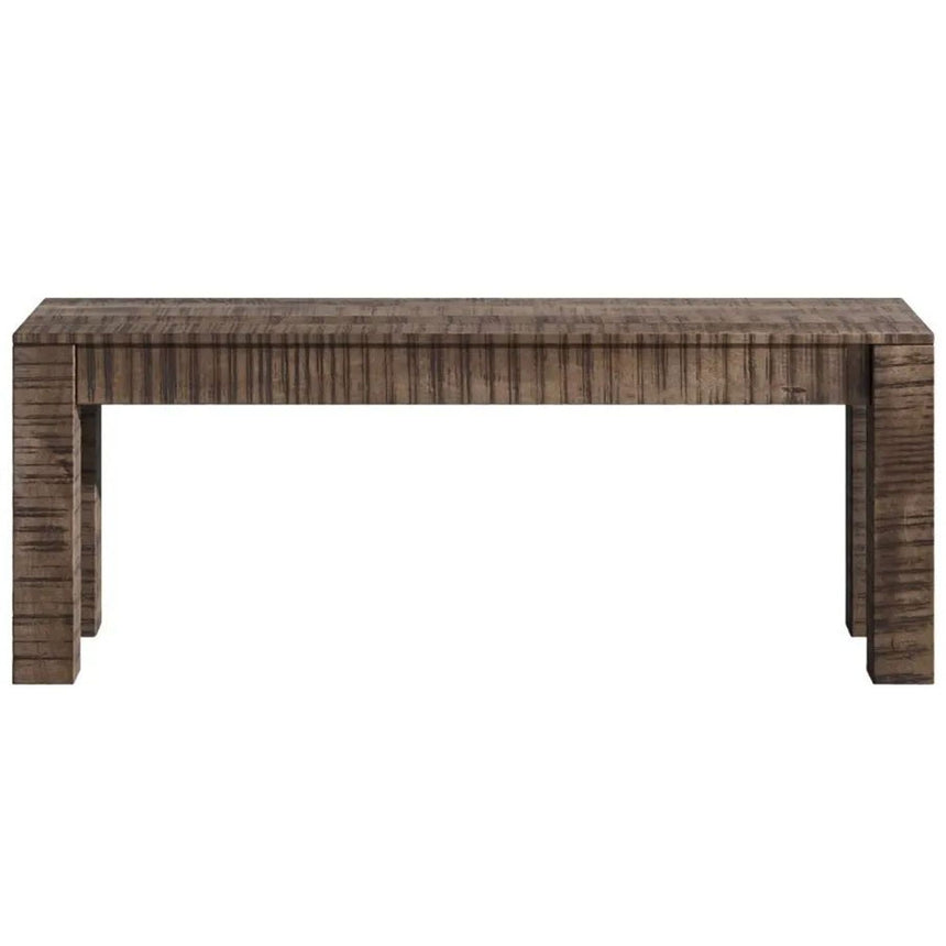 Dakota Mango Wood Dining Bench, Indian Dark Walnut Rustic Finish-2