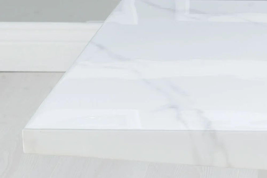 Turin White Marble Square Coffee Table-3
