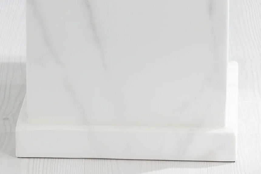 Turin White Marble Square Coffee Table-4