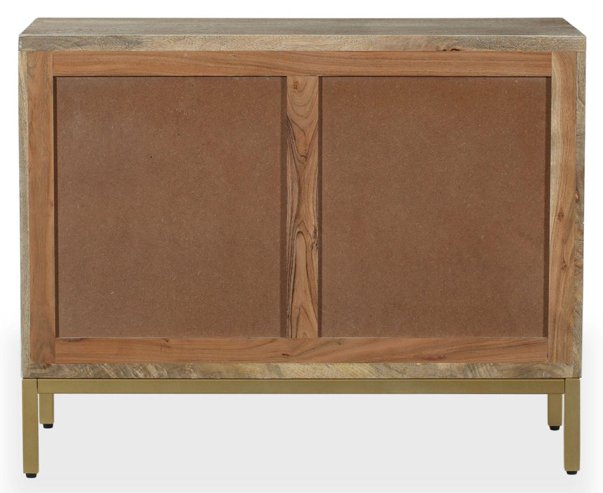 Temis Faux Marble Finish Grey Washed 2 Door Small Sideboard-6