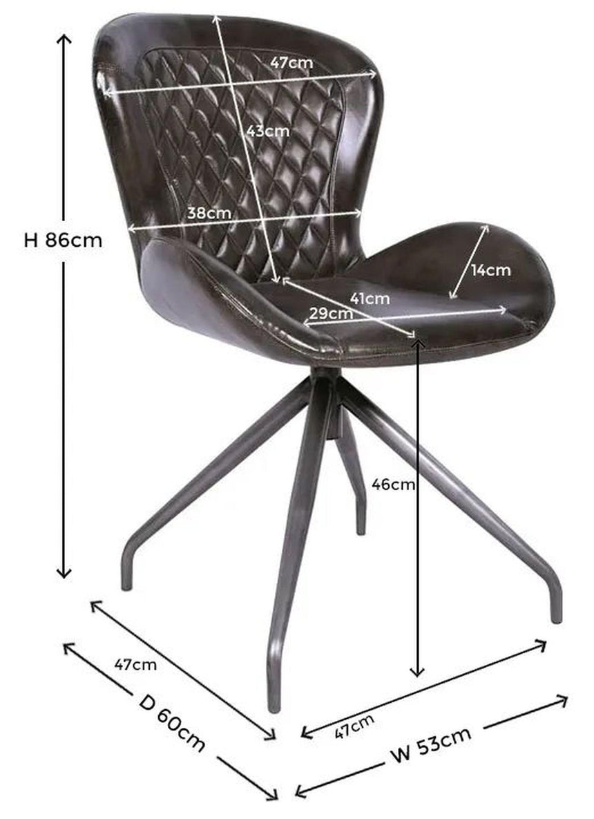 Aleah Bottle Green Leather Dining Chair-7