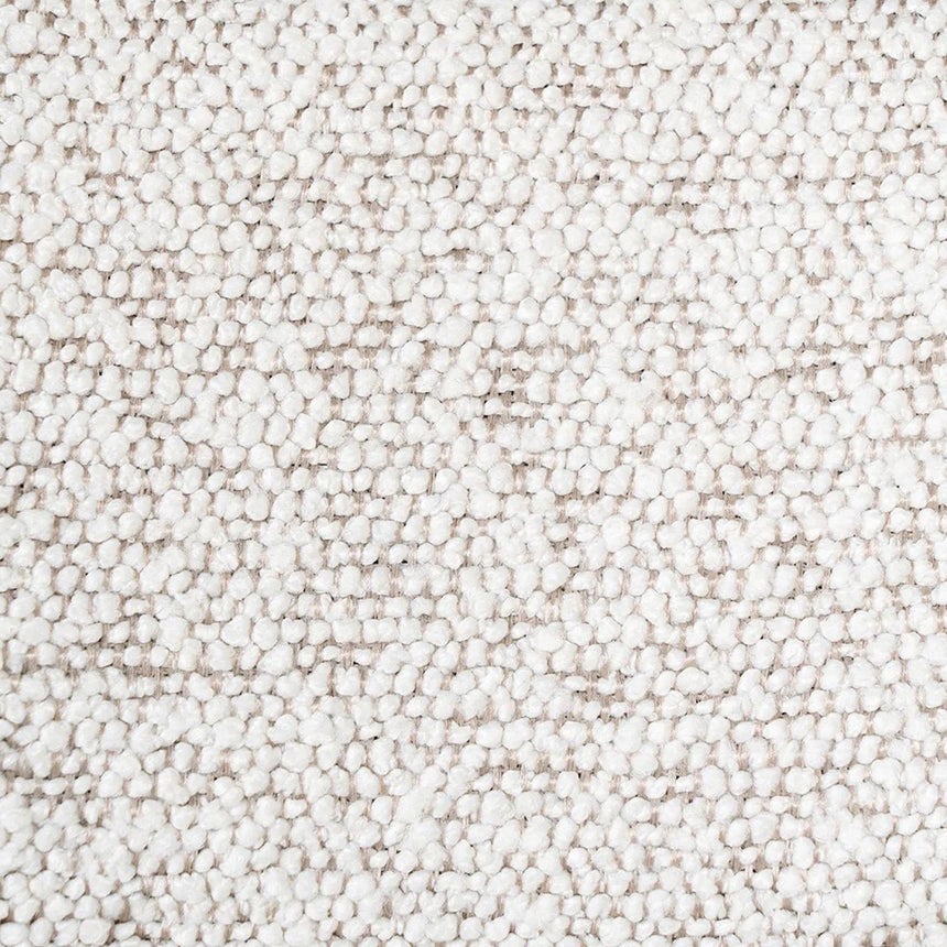 2 x Badalona White Boucle Fabric Dining Chair with Black Legs