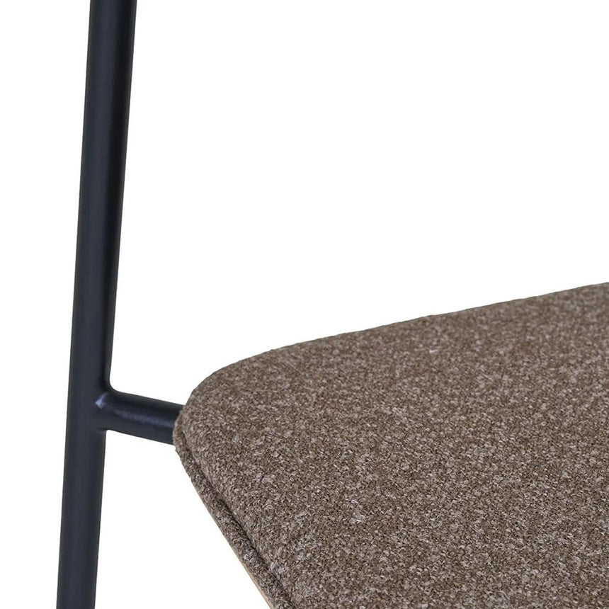 2 x Estepona Natural Ash Wood Brown Dining Chair with Black Legs