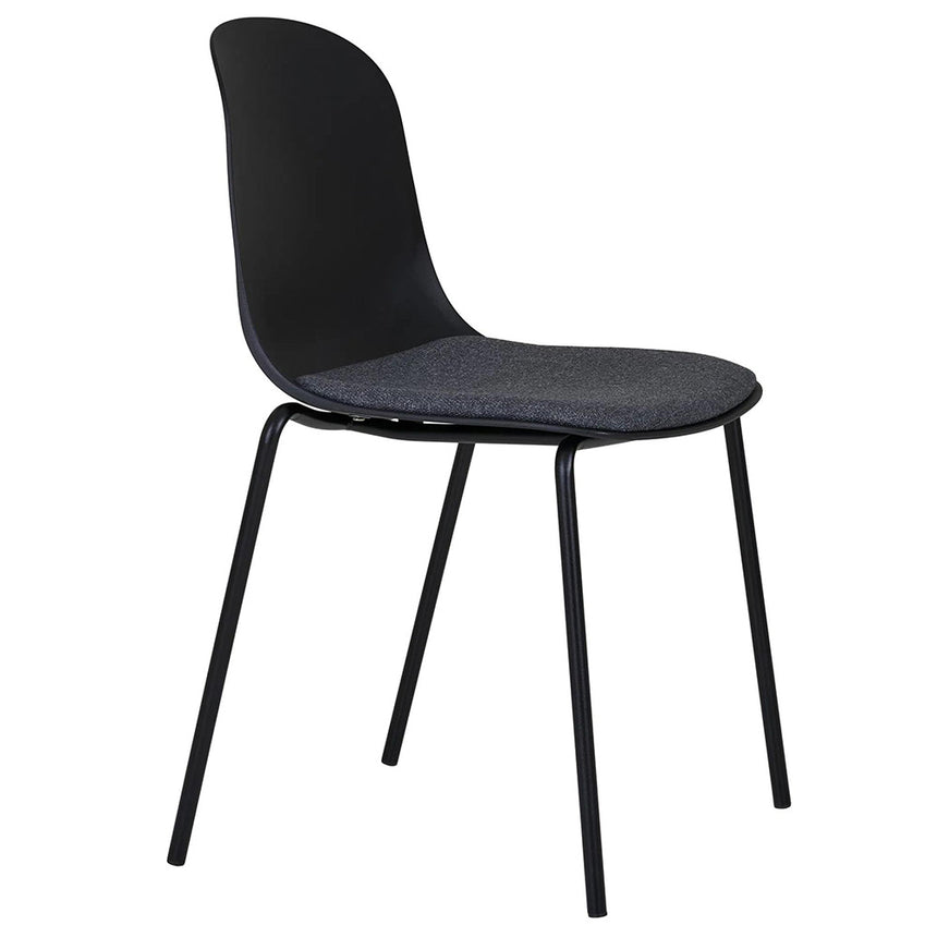 2 x Madalena Black Fabric Dining Chair