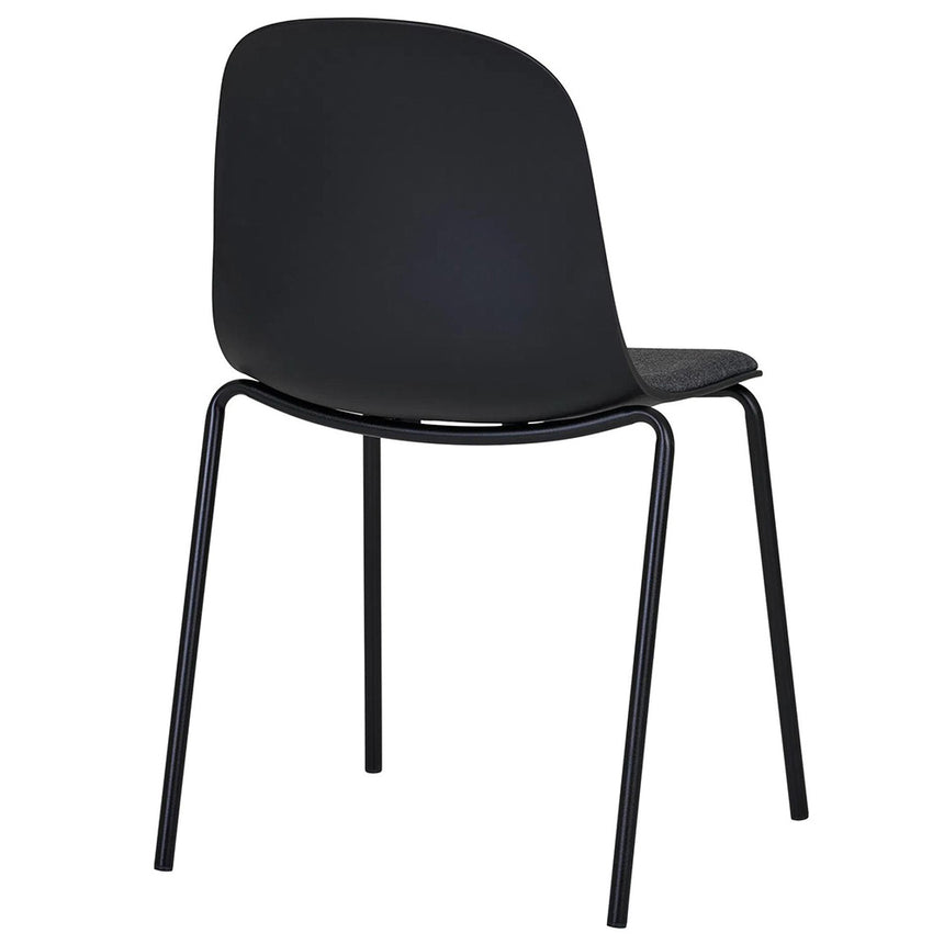 2 x Madalena Black Fabric Dining Chair