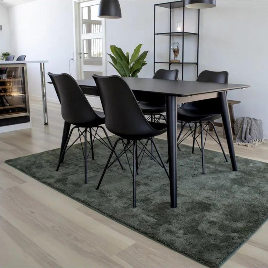 2 x Oslo Black Faux Leather Dining Chair