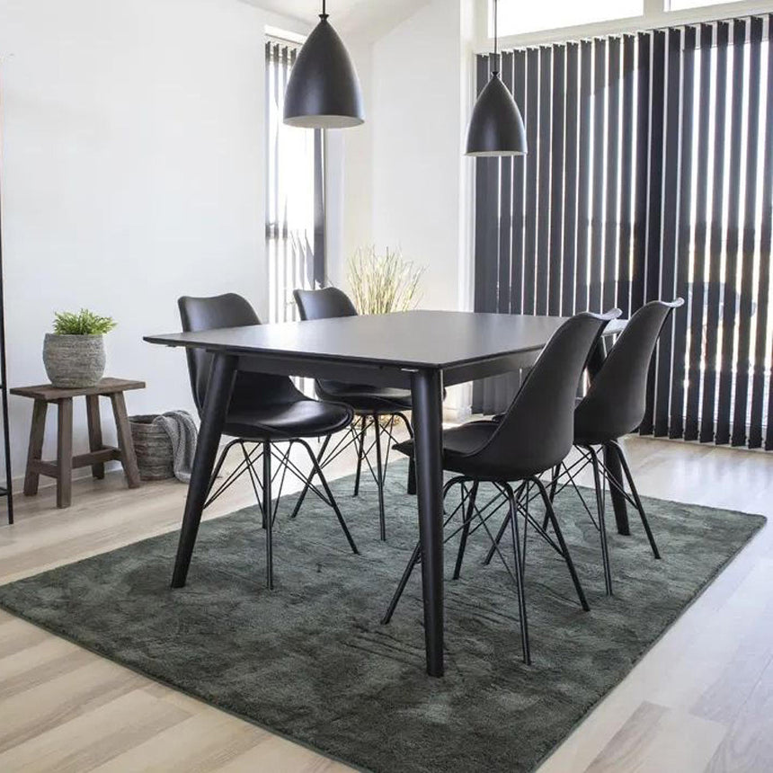 2 x Oslo Black Faux Leather Dining Chair