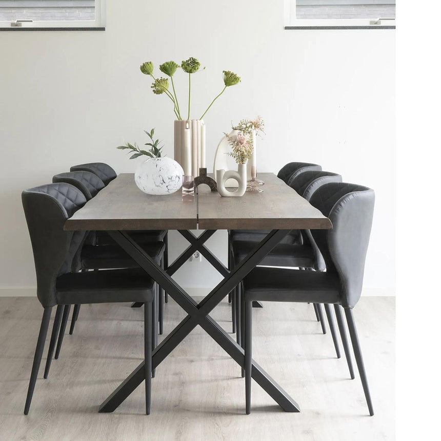 2 x Pisa Black Faux Leather Dining Chair