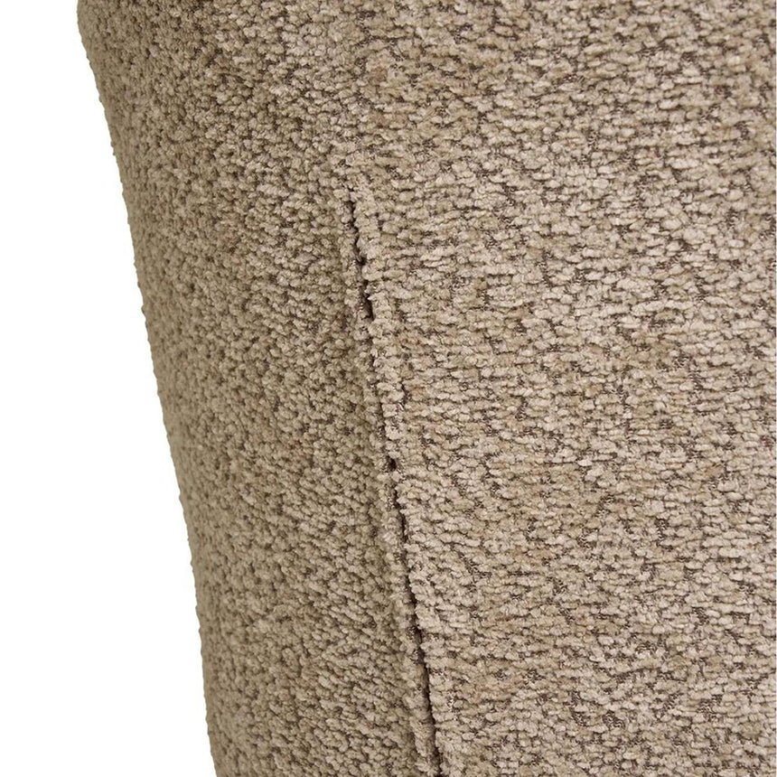 2 x Safira Beige Boucle Dining Chair with Black Legs