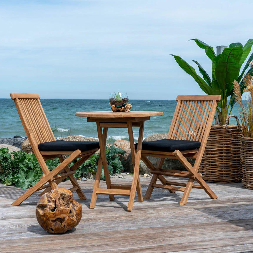 Oviedo Teak Wood 2 Seater Round Bistro Set-2