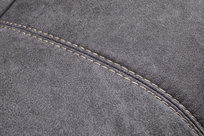 Vento Dark Grey Fabric Swivel Chair and Footstool-9