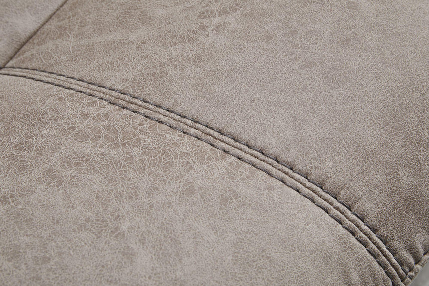 Vento Light Grey Fabric Swivel Chair and Footstool-9