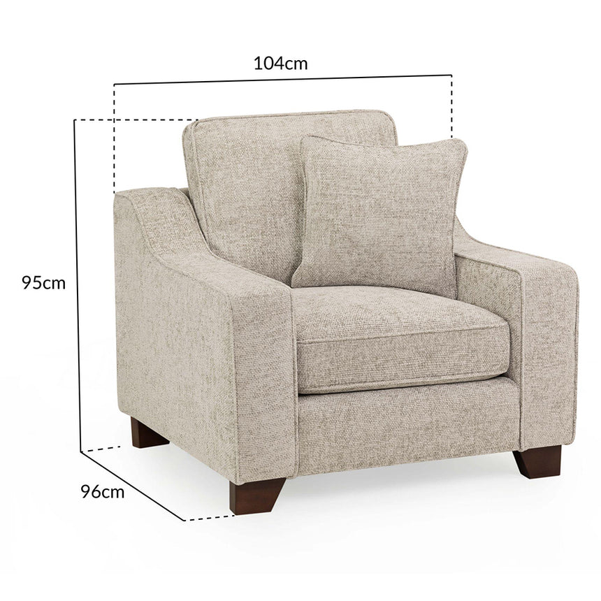 Cirrus Beige Fabric Armchair