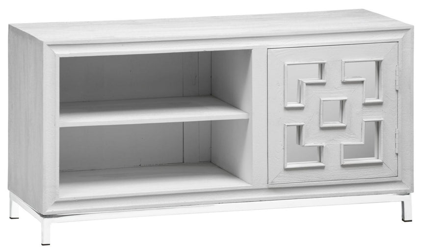 Geo White Mirrored TV Unit - 1 Door-3