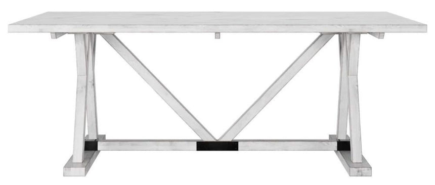 Clearance - Farmhouse White Mango Wood 8 Seater Dining Table - Brand New Item-2